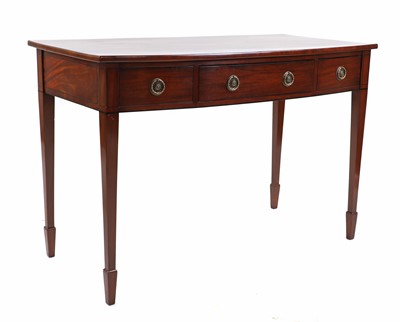Lot 369 - A mahogany bow fronted side table
