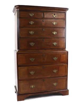 Lot 379 - A mahogany chest on chest