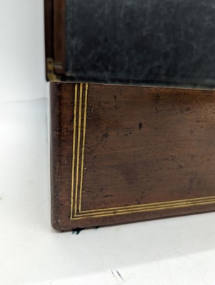 Lot 350 - A early Victorian mahogany and brass writing slope by John Turrill & Co