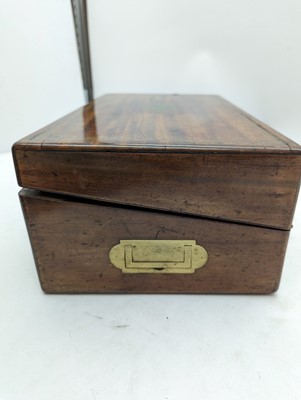 Lot 350 - A early Victorian mahogany and brass writing slope by John Turrill & Co