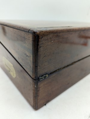 Lot 350 - A early Victorian mahogany and brass writing slope by John Turrill & Co