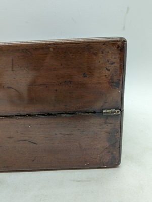 Lot 350 - A early Victorian mahogany and brass writing slope by John Turrill & Co