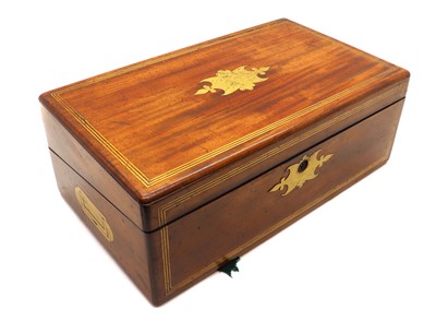 Lot 350 - A early Victorian mahogany and brass writing slope by John Turrill & Co