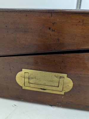 Lot 350 - A early Victorian mahogany and brass writing slope by John Turrill & Co