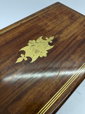 Lot 350 - A early Victorian mahogany and brass writing slope by John Turrill & Co