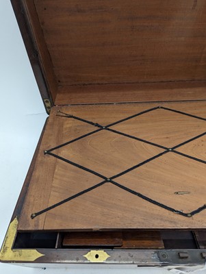 Lot 350 - A early Victorian mahogany and brass writing slope by John Turrill & Co