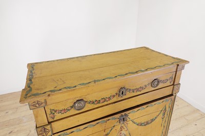 Lot 109 - A Louis XVI painted oak escritoire