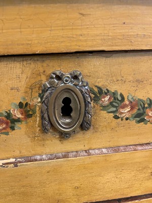 Lot 109 - A Louis XVI painted oak escritoire