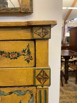 Lot 109 - A Louis XVI painted oak escritoire