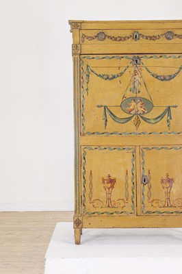 Lot 109 - A Louis XVI painted oak escritoire