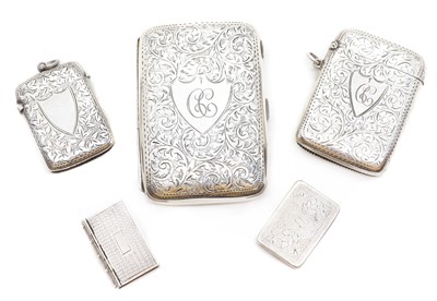 Lot 27 - A group of silver cases