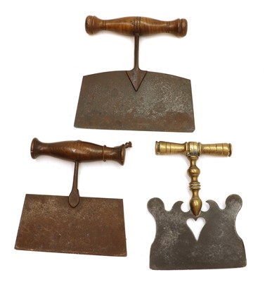 Lot 340 - A group of three Victorian dough cutters