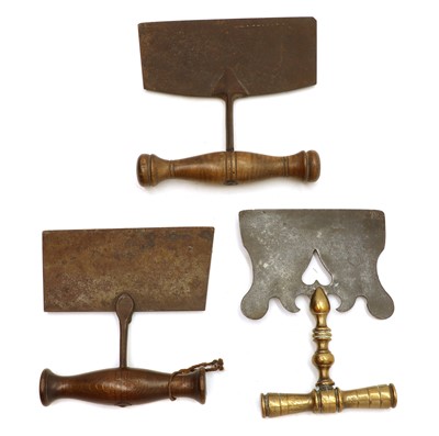 Lot 340 - A group of three Victorian dough cutters