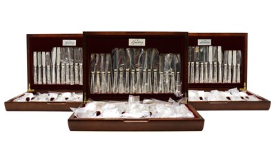 Lot 56 - A group of three Housley silver plated canteens of cutlery