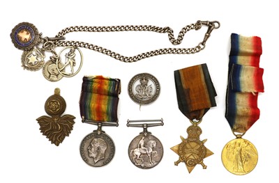 Lot 174A - A WWI medal trio