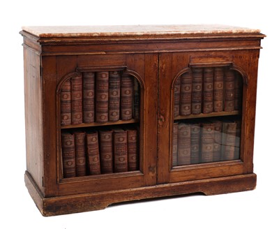 Lot 376 - A marble topped bookcase