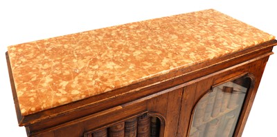 Lot 376 - A marble topped bookcase