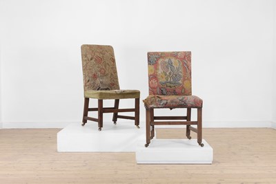 Lot 347 - Two George III mahogany side chairs