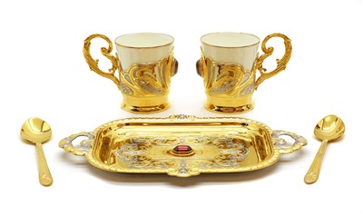 Lot 6 - A cased Imperial Porcelain tea service