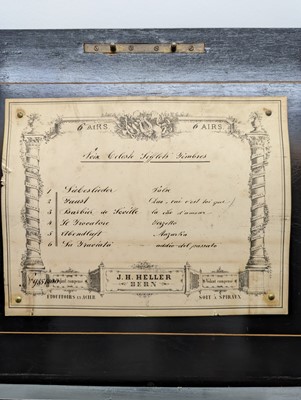 Lot 334 - A J H Heller Bern celeste musical box