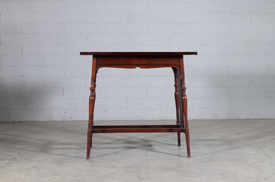 Lot 95 - A mahogany inlaid side table