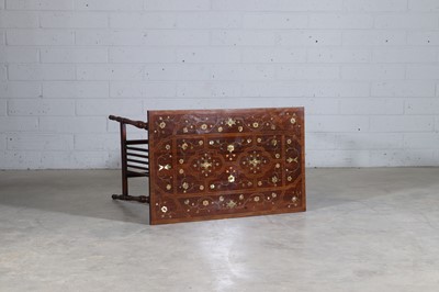 Lot 95 - A mahogany inlaid side table