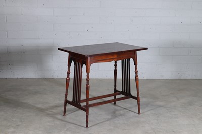 Lot 95 - A mahogany inlaid side table