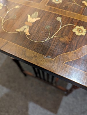 Lot 95 - A mahogany inlaid side table