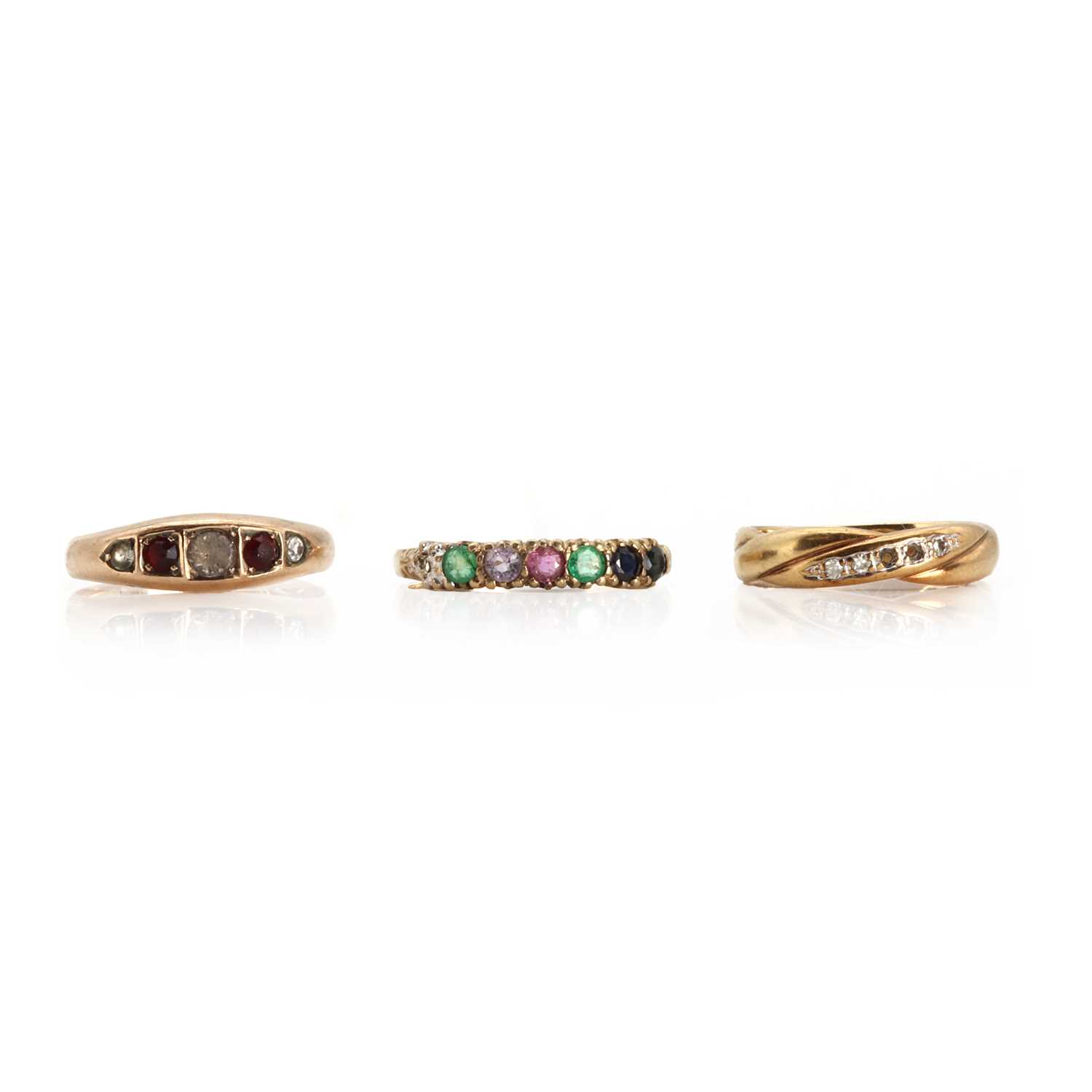 Dearest Rig Lot 1274 - A ‘Dearest’ ring and two other 9ct gold and
