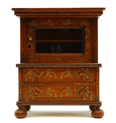 Lot 189 - A miniature Anglo-Indian hardwood cabinet