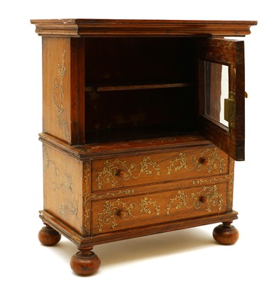 Lot 189 - A miniature Anglo-Indian hardwood cabinet