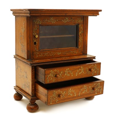 Lot 189 - A miniature Anglo-Indian hardwood cabinet