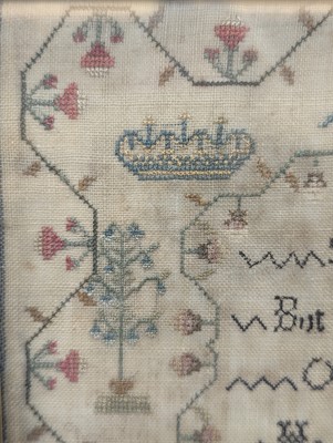 Lot 179 - A needlework sampler