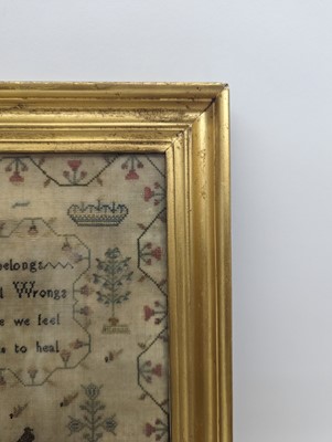 Lot 179 - A needlework sampler