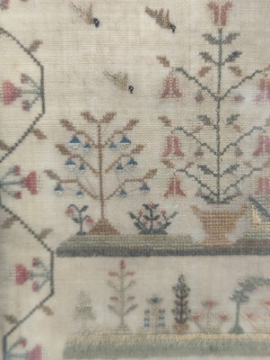 Lot 179 - A needlework sampler