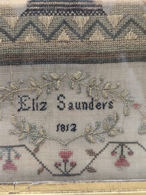 Lot 179 - A needlework sampler