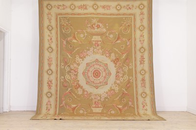 Lot 482 - A flat-weave carpet of Aubusson design