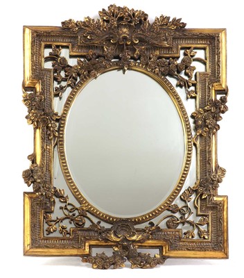 Lot 332 - A modern gilt framed mirror
