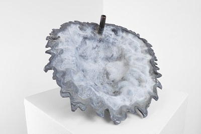 Lot 416 - A cast lead lion wall mask