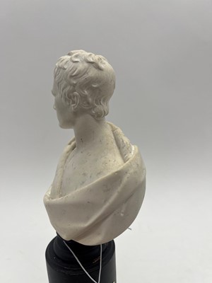 Lot 123 - A miniature plaster bust