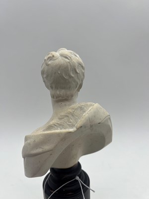 Lot 123 - A miniature plaster bust