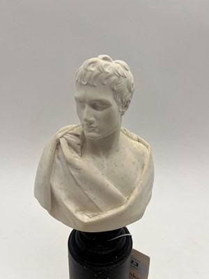 Lot 123 - A miniature plaster bust