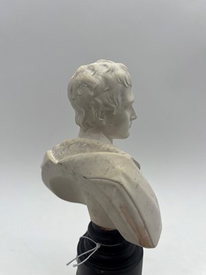 Lot 123 - A miniature plaster bust