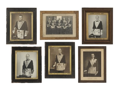 Lot 9 - A group of Masonic portrait photographs