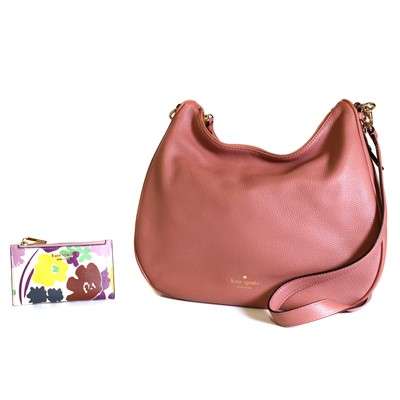 Lot 1497 - A Kate Spade dusty pink slouch shoulder bag
