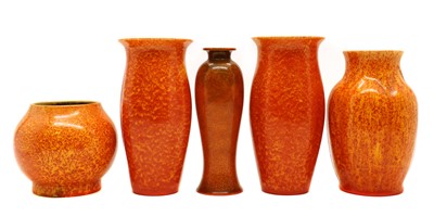 Lot 96 - A group four of Royal Lancastrian pottery vases