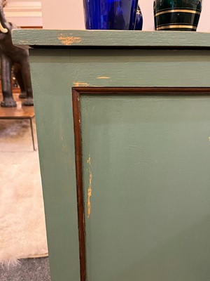 Lot 628 - A painted pine cupboard