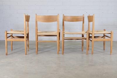 Lot 208 - A set of four Danish 'CH36' oak dining chairs