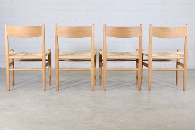 Lot 208 - A set of four Danish 'CH36' oak dining chairs