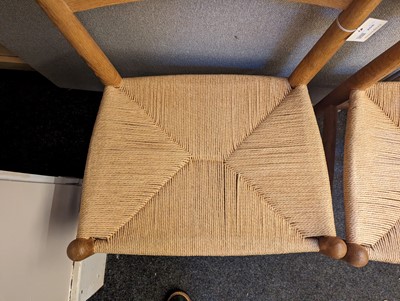 Lot 208 - A set of four Danish 'CH36' oak dining chairs